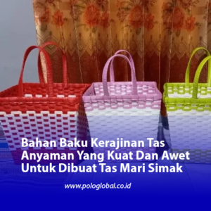 Menjadi salah satu jenis barang fashion yang dikenal memiliki nilai multifungsi tinggi, agaknya memang telah membuat keberadaan dari sebuah tas. Terlebih hingga detik ini, keberadaan tas di tengah tengah kehidupan kita pun umumnya juga terus saja mengalami berbagai revolusi. Contohnya saja seperti beberapa jenis bahan baku kerajinan tas anyaman yang akan menjadi topik utama.