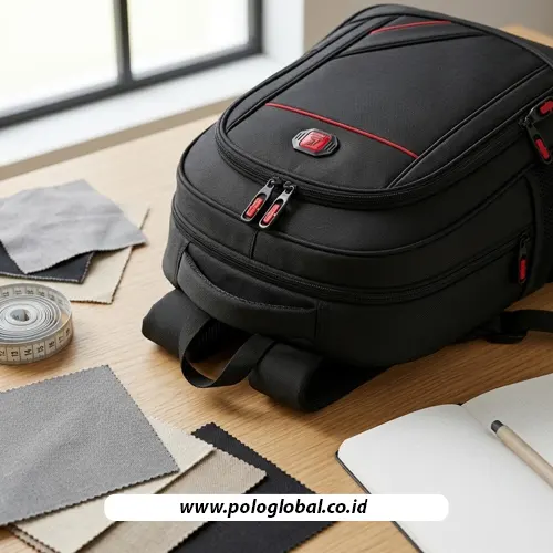 Pemeriksaan material dan konstruksi ransel custom untuk tim survei