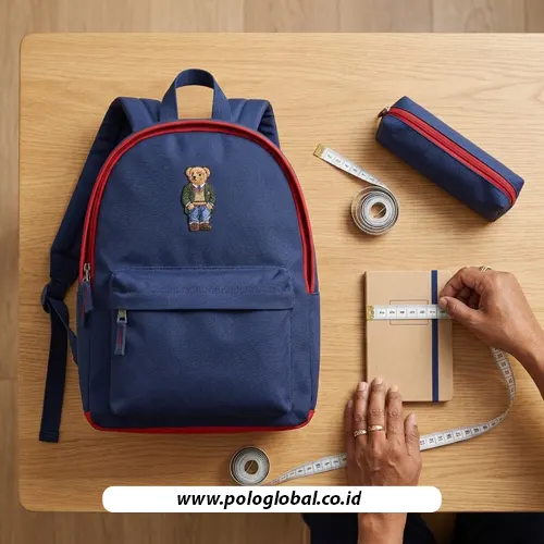 Pemeriksaan ukuran ransel anak custom sebelum kunjungan edukasi sekolah