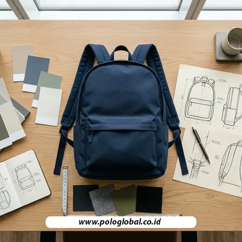 Persiapan spesifikasi model, bahan, dan ukuran tas custom perusahaan
