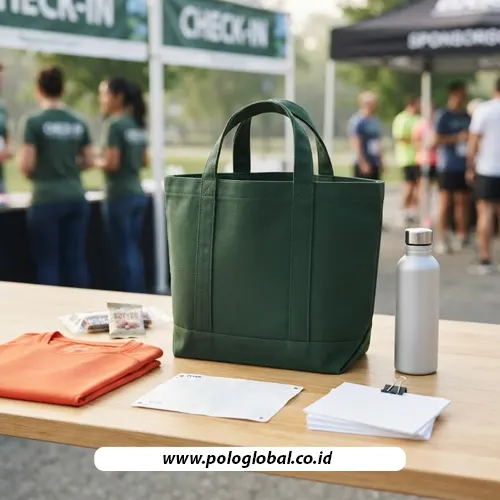 Tote bag untuk paket merchandise sponsor acara fun run