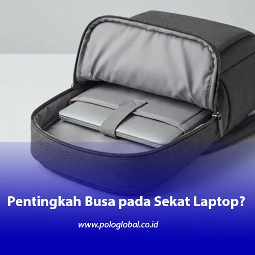 Detail kompartemen laptop berlapis busa untuk ransel kantor custom